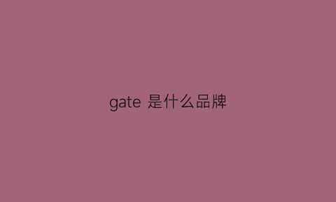 gate 是什么品牌